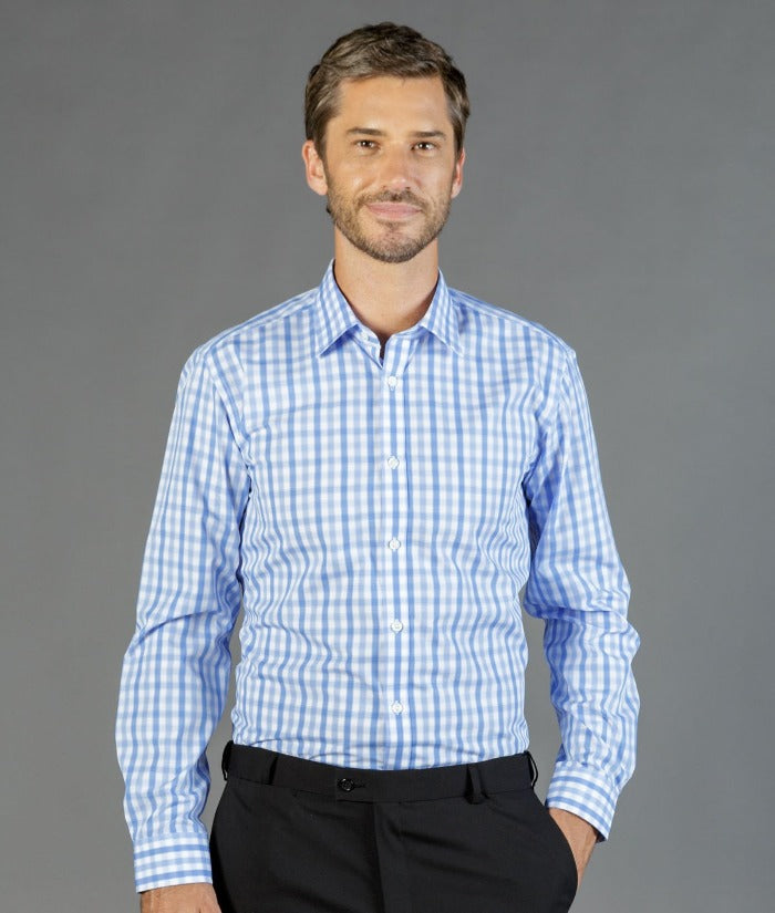 mens-check-long-sleeve-shirts-nz-Foxton Tonal Check Long Sleeve Mens Shirt-1711l