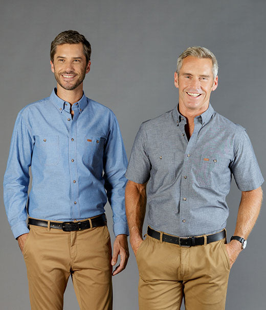Icon Mens Short Sleeve Work Shirt-5045sn-career-by-gloweave