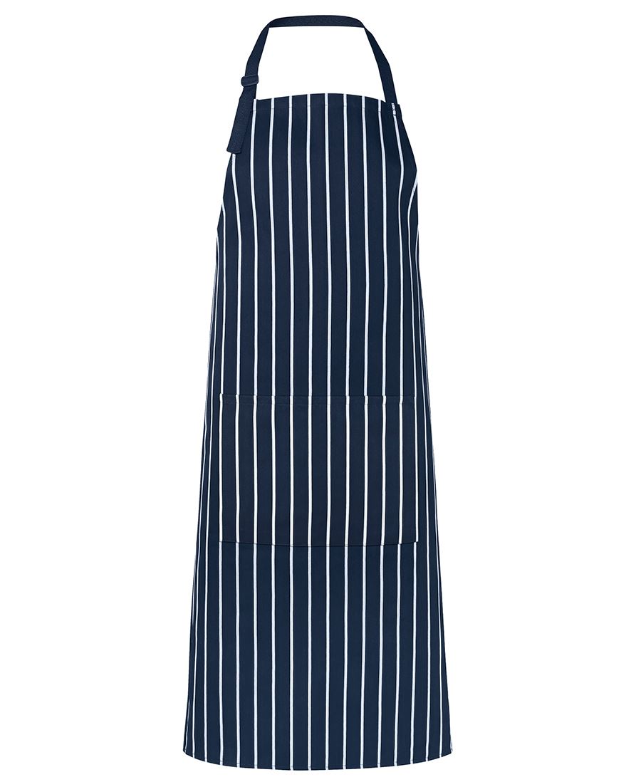 aprons-nz-apron-5bsnp-stripe-full-bib-cafe-kitchen-chef-black-navy