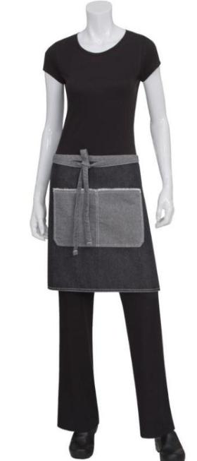 Bronx-chef-works-1/2-waist-apron-aw044-aprons-nz-short-denim-black-blue