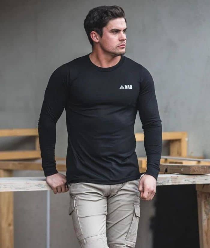 bad-workwear-mens-long-sleeve-TM02-t-shirt-tee-black