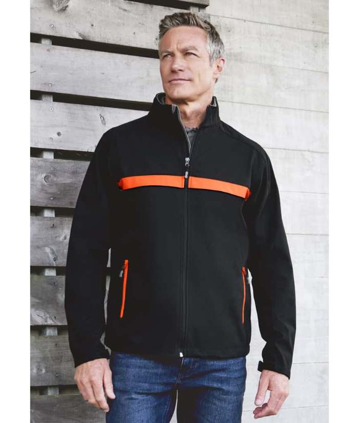 biz-collection-unisex-charger-softshell-jacket-j510m-black/orange-grey