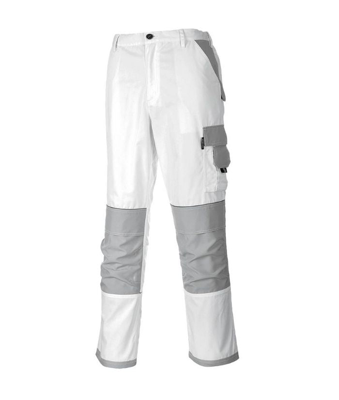 Painters Pants Painters Pro Trouser. Colour: White/Grey 100% Cotton, Sizes: S - 2XL 