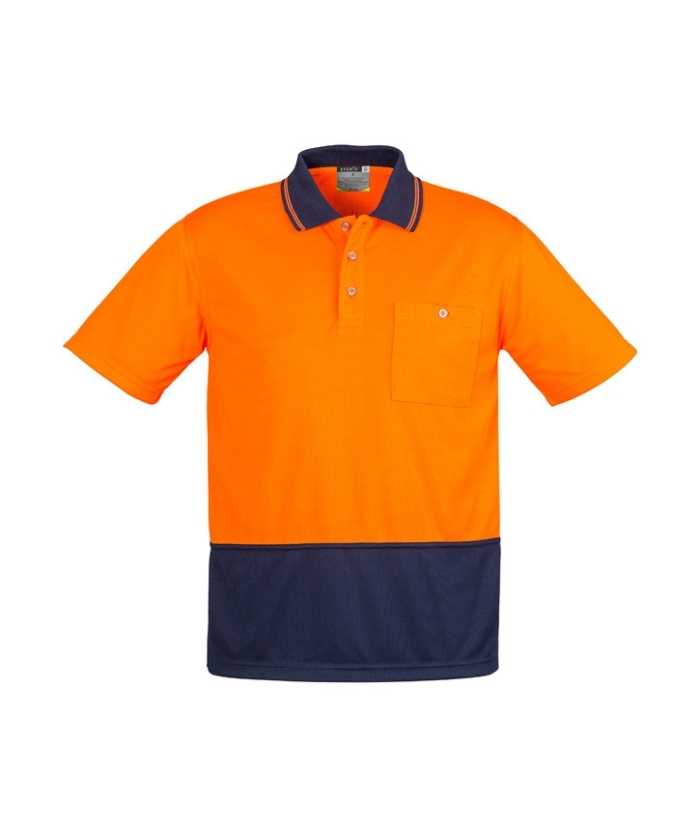 Unisex Hi Vis Basic Spliced Polo - Short Sleeve - Uniforms and Workwear NZ - Ticketwearconz