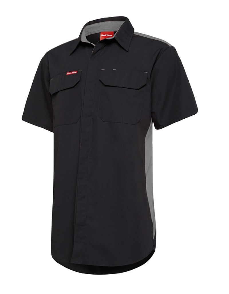 Contrast Polycotton Lightweight S/S Shirt - Uniforms and Workwear NZ - Ticketwearconz