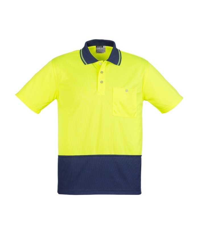 Unisex Hi Vis Basic Spliced Polo - Short Sleeve - Uniforms and Workwear NZ - Ticketwearconz