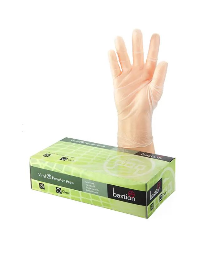 Bastion Vinyl Clear Gloves (Powder Free)