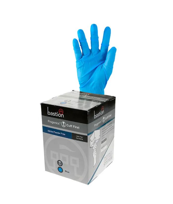 Bastion Progenics Nitrile Blue Gloves