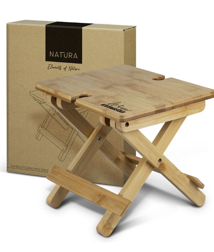 NATURA Bamboo Folding Wine Table