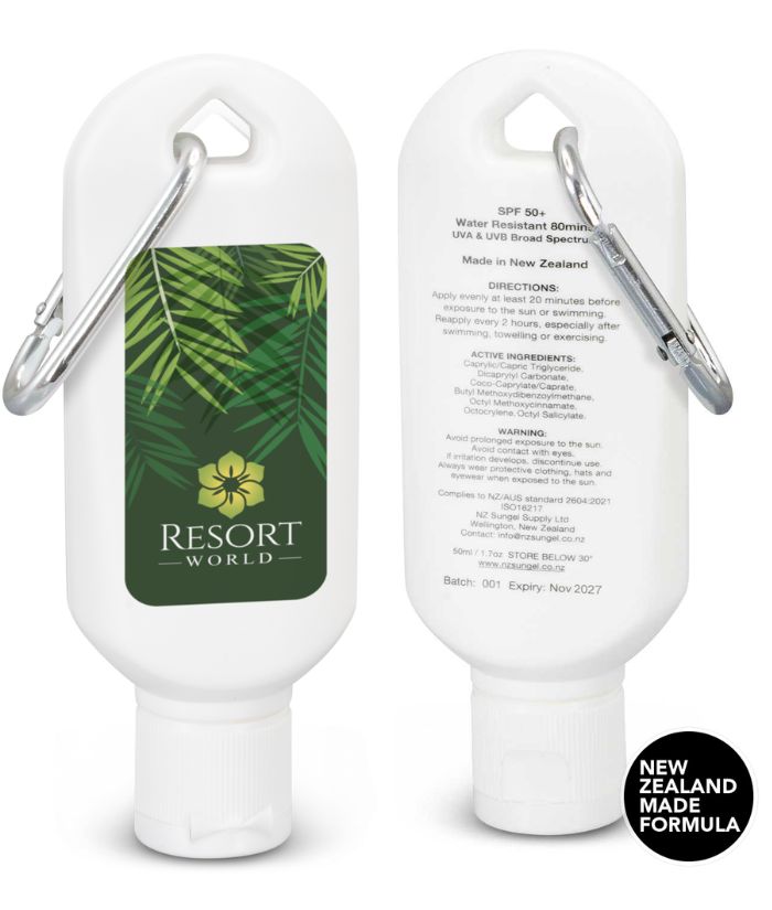 SPF 50+ Sun Gel 50ml Tube with Carabiner
