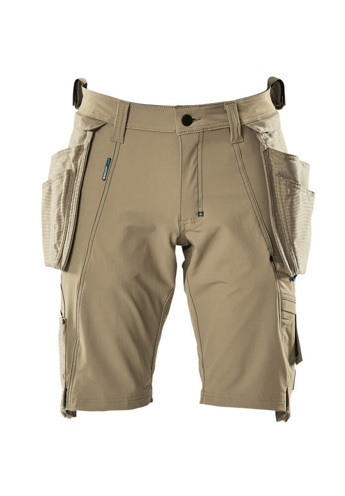 MASCOT Shorts with holster pockets – Light Khaki