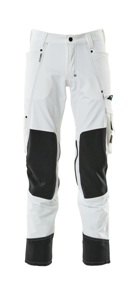 MASCOT Trousers with kneepad pockets – White