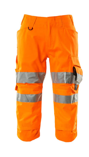MASCOT ¾ Length Trousers with kneepad pockets – Hi-Vis Orange