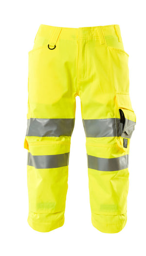 MASCOT ¾ Length Trousers with kneepad pockets – Hi-Vis Yellow