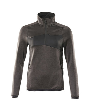 MASCOT Fleece Jumper with half zip – Dark Anthracite/Black