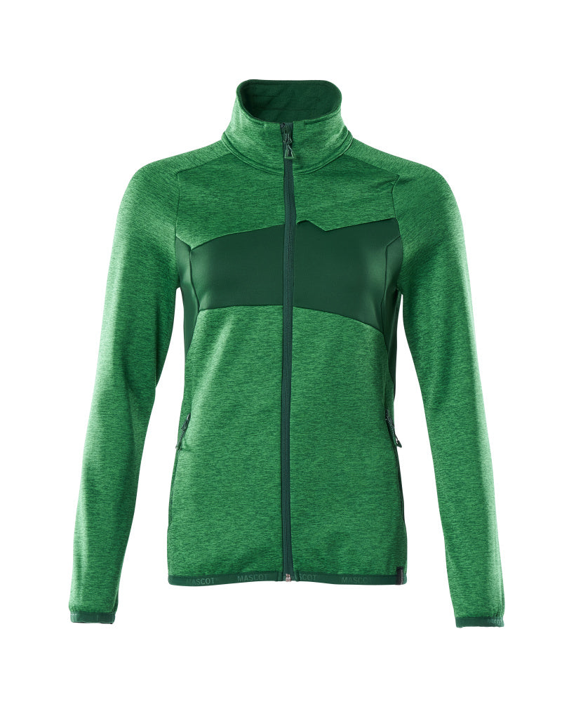 MASCOT Fleece Jumper with zipper – Grass Green/Green