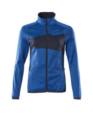 MASCOT Fleece Jumper with zipper – Azure Blue/Dark Navy
