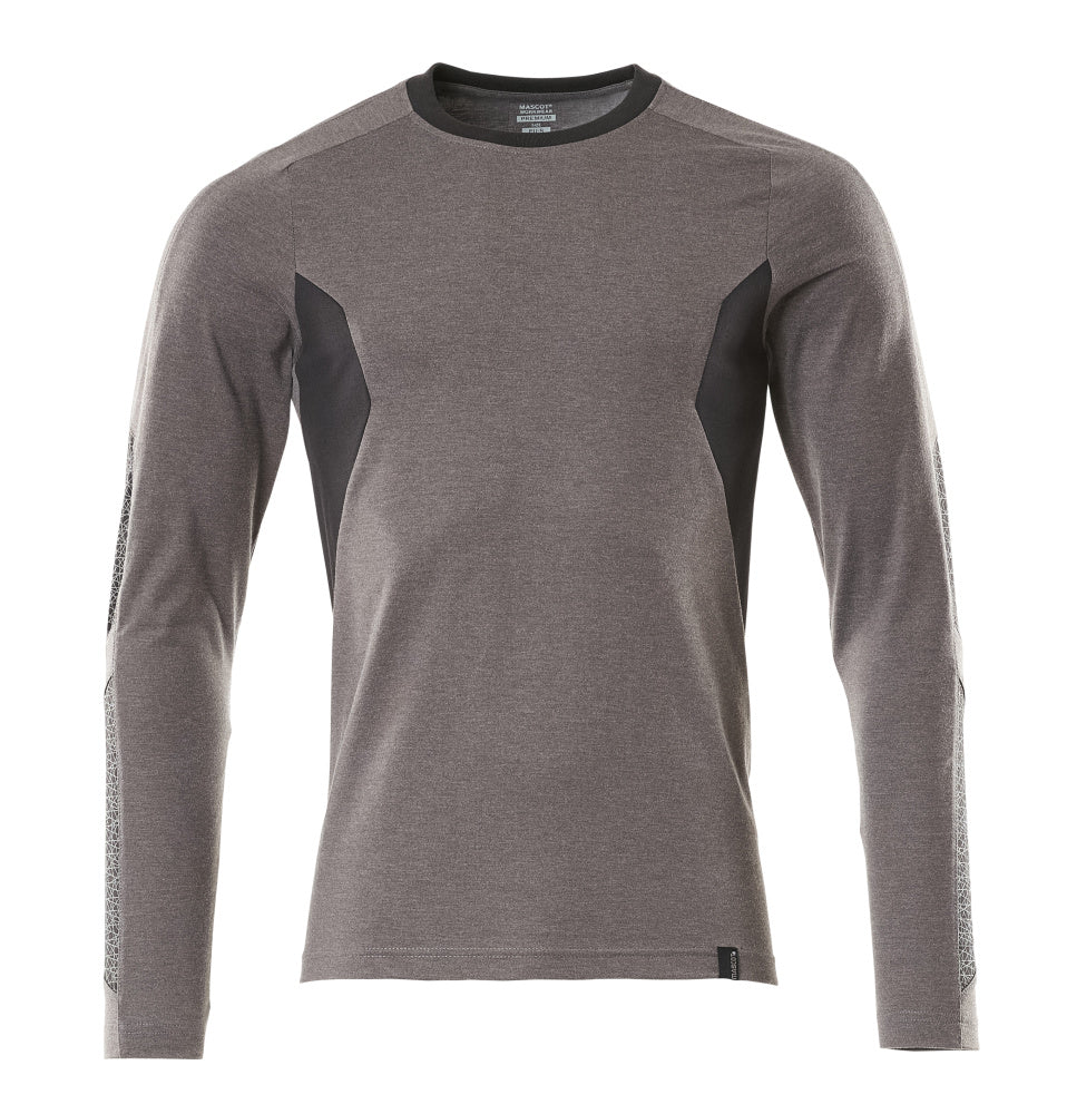 MASCOT T-shirt, long-sleeved – Dark Anthracite/Black