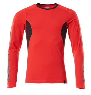 MASCOT T-shirt, long-sleeved – Traffic Red/Black