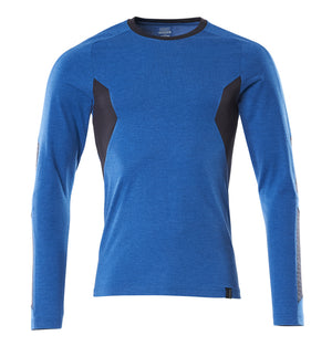 MASCOT T-shirt, long-sleeved – Azure Blue/Dark Navy