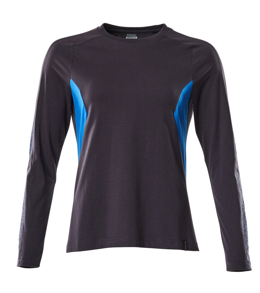 MASCOT T-shirt, long-sleeved – Dark Navy/Azure Blue