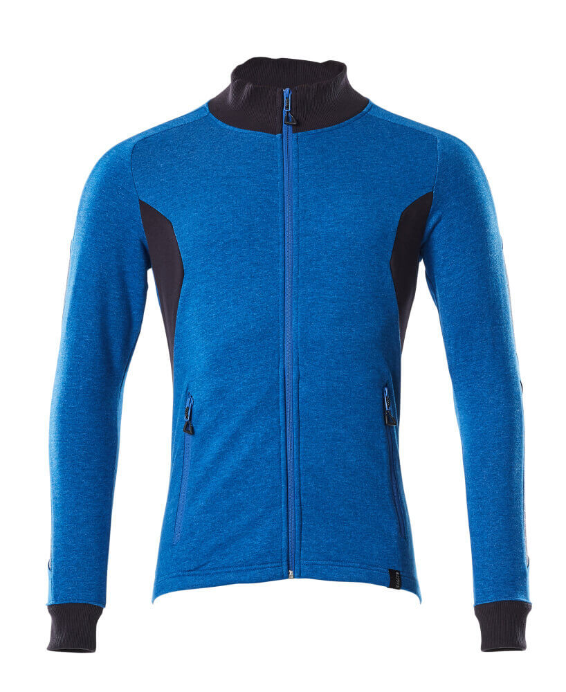 MASCOT Sweatshirt with zipper – Azure Blue/Dark Navy