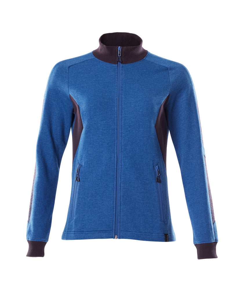 MASCOT Sweatshirt with zipper – Azure Blue/Dark Navy