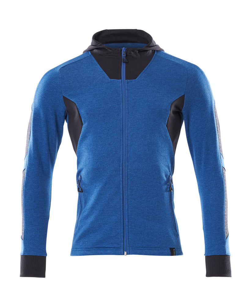 MASCOT Hoodie with zipper – Azure Blue/Dark Navy