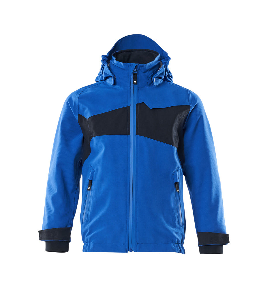 MASCOT Outer Shell Jacket for children – Azure Blue/Dark Navy