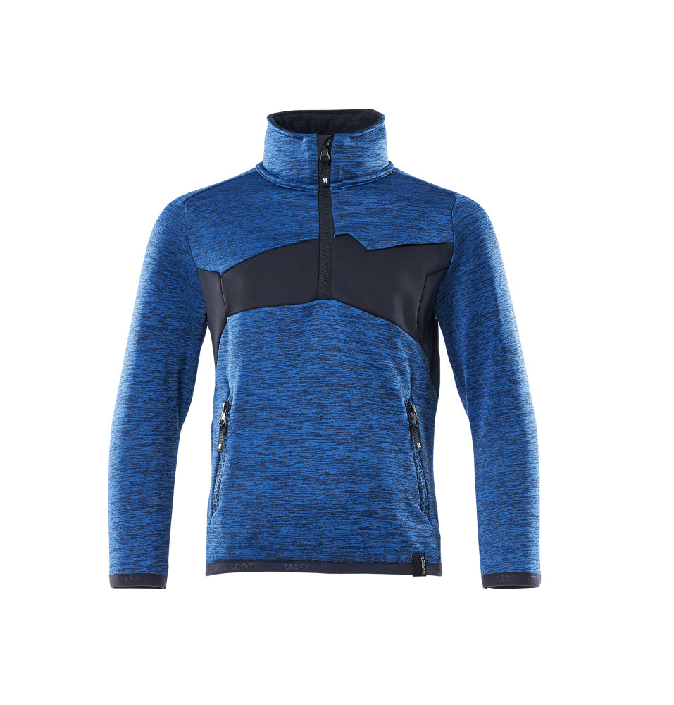MASCOT Fleece Jumper for children – Azure Blue/Dark Navy