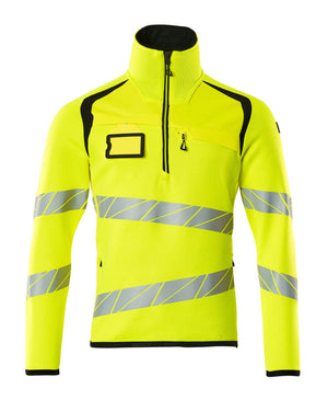 MASCOT Knitted Jumper with half zip – Hi-Vis Yellow/Black