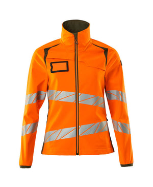 MASCOT Softshell Jacket – Hi-Vis Orange/Moss Green