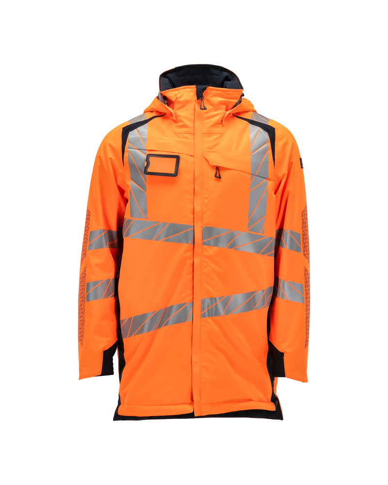 MASCOT Parka Jacket – Hi-Vis Orange/Dark Navy