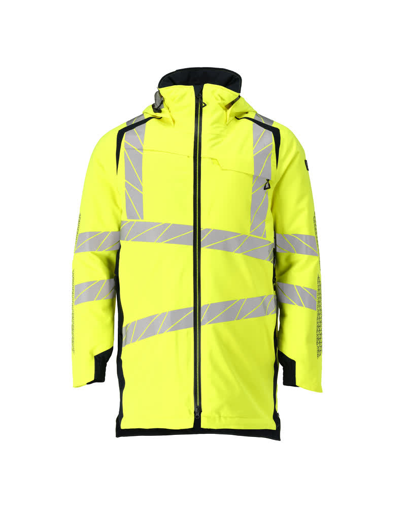 MASCOT Parka Jacket – Hi-Vis Yellow/Dark Navy