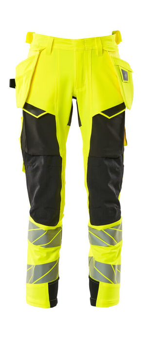 MASCOT Trousers with holster pockets – Hi-Vis Yellow/Black