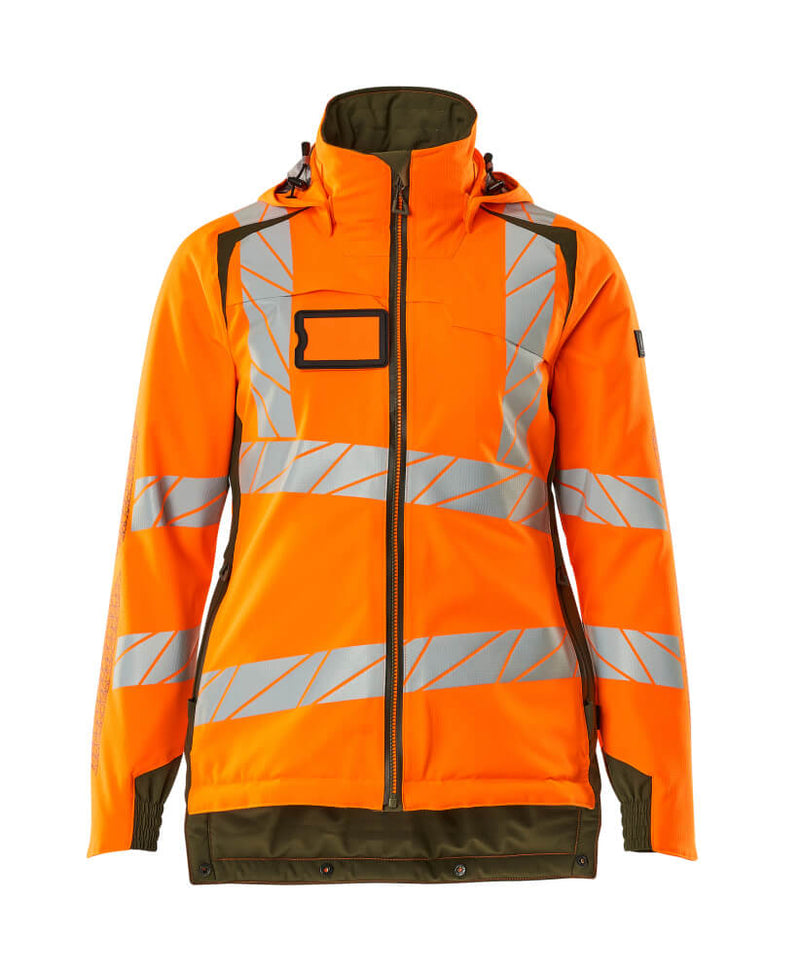 MASCOT Winter Jacket – Hi-Vis Orange/Moss Green