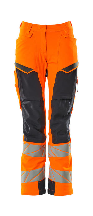 MASCOT Trousers with kneepad pockets – Hi-Vis Orange/Dark Navy