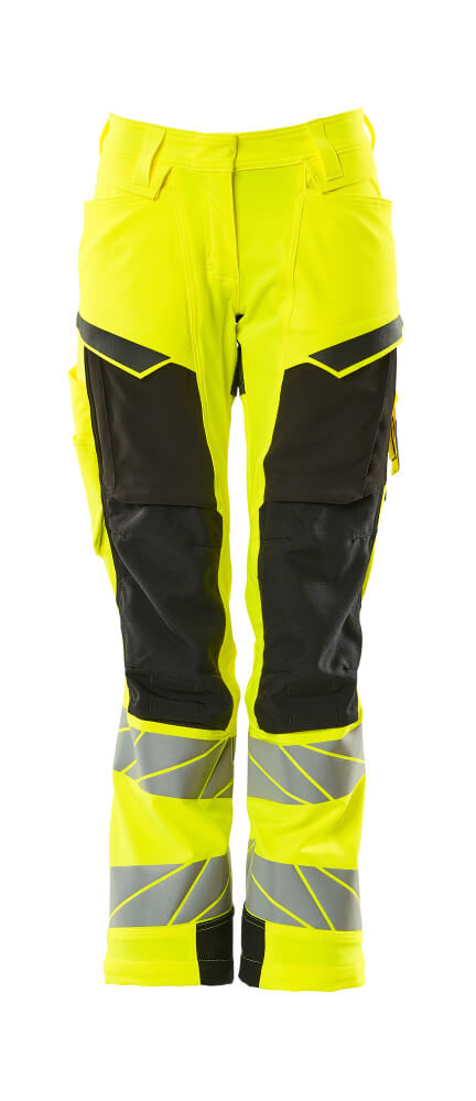 MASCOT Trousers with kneepad pockets – Hi-Vis Yellow/Black