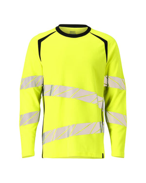 MASCOT T-shirt, long-sleeved – Hi-Vis Yellow/Black