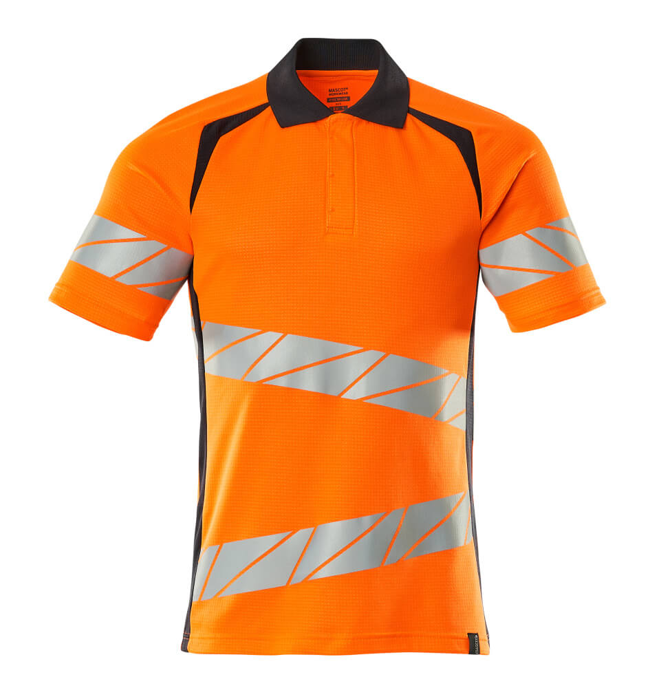 MASCOT Polo shirt – Hi-Vis Orange/Dark Navy