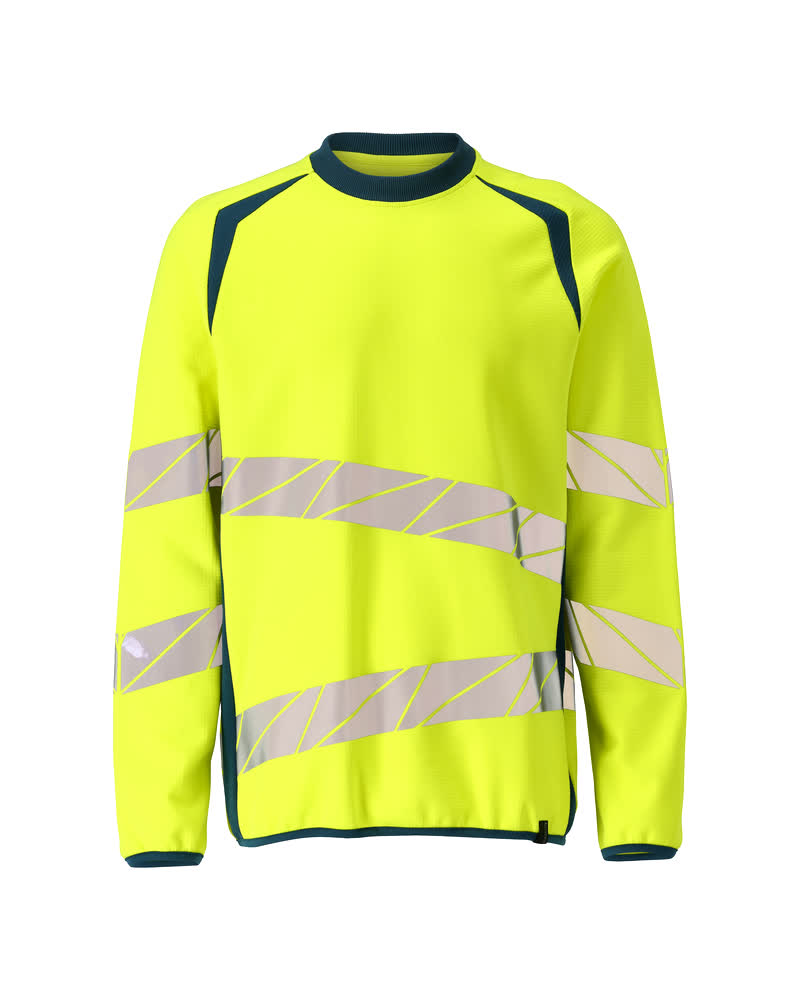 MASCOT Sweatshirt – Hi-Vis Yellow/Dark Petroleum