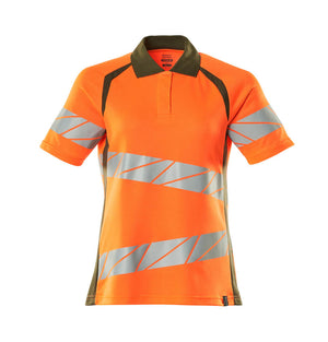 MASCOT Polo shirt – Hi-Vis Orange/Moss Green