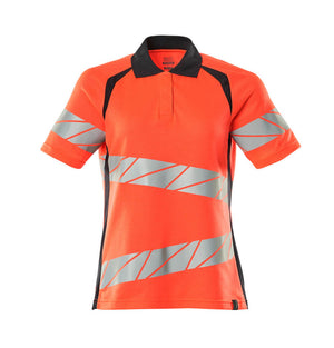 MASCOT Polo shirt – Hi-Vis Red/Dark Navy