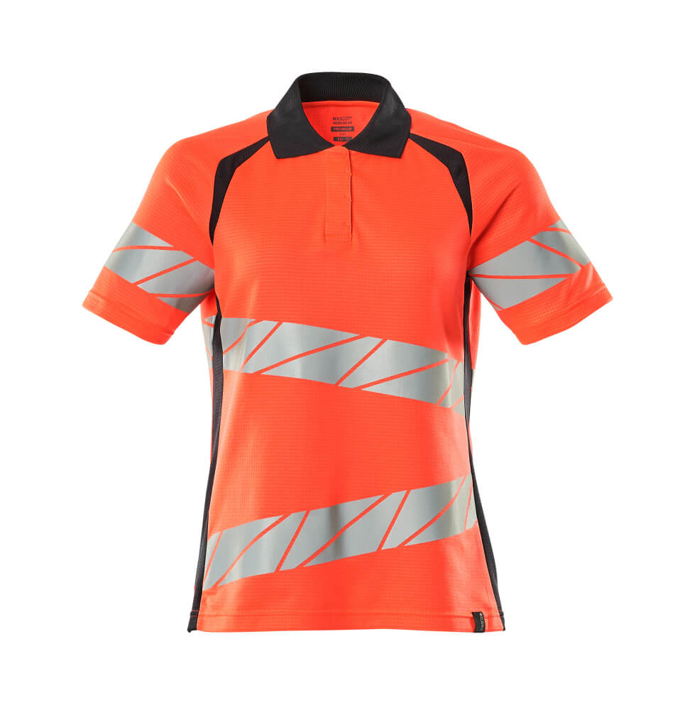 MASCOT Polo shirt – Hi-Vis Red/Dark Navy