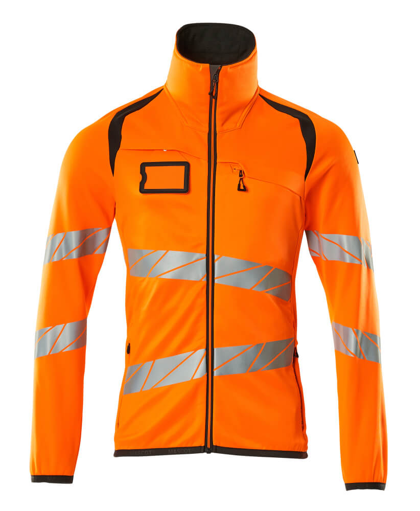 MASCOT Fleece Jumper with zipper – Hi-Vis Orange/Dark Anthracite