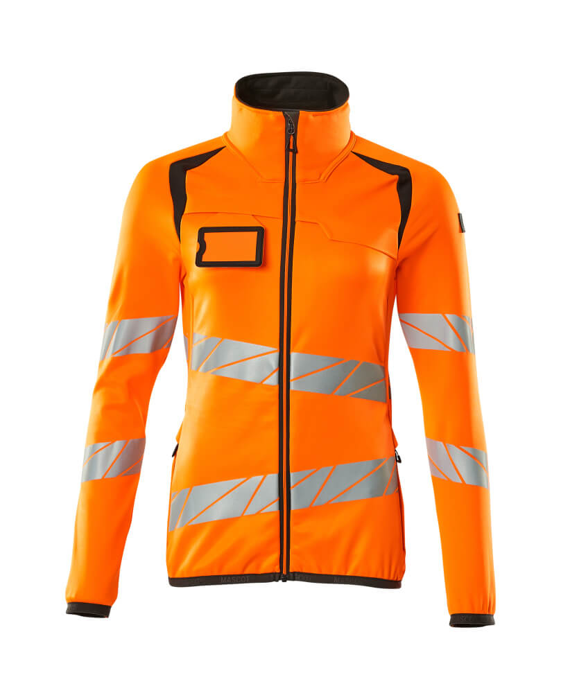 MASCOT Fleece Jumper with zipper – Hi-Vis Orange/Dark Anthracite