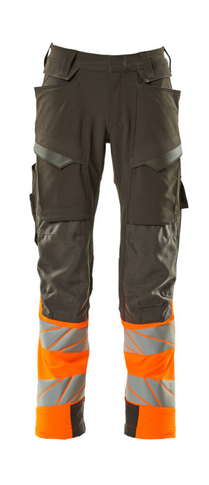 MASCOT Trousers with kneepad pockets – Dark Anthracite/Hi-Vis Orange