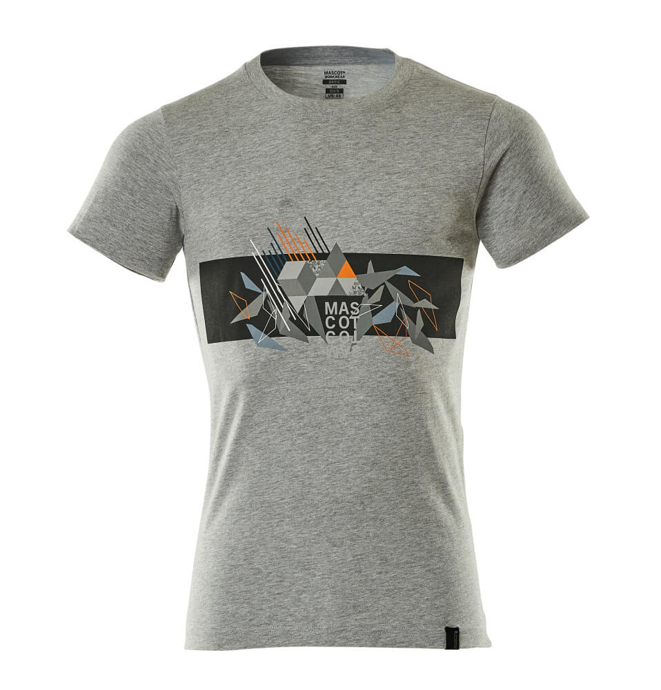 MASCOT T-shirt – Grey-Flecked/Hi-Vis Orange