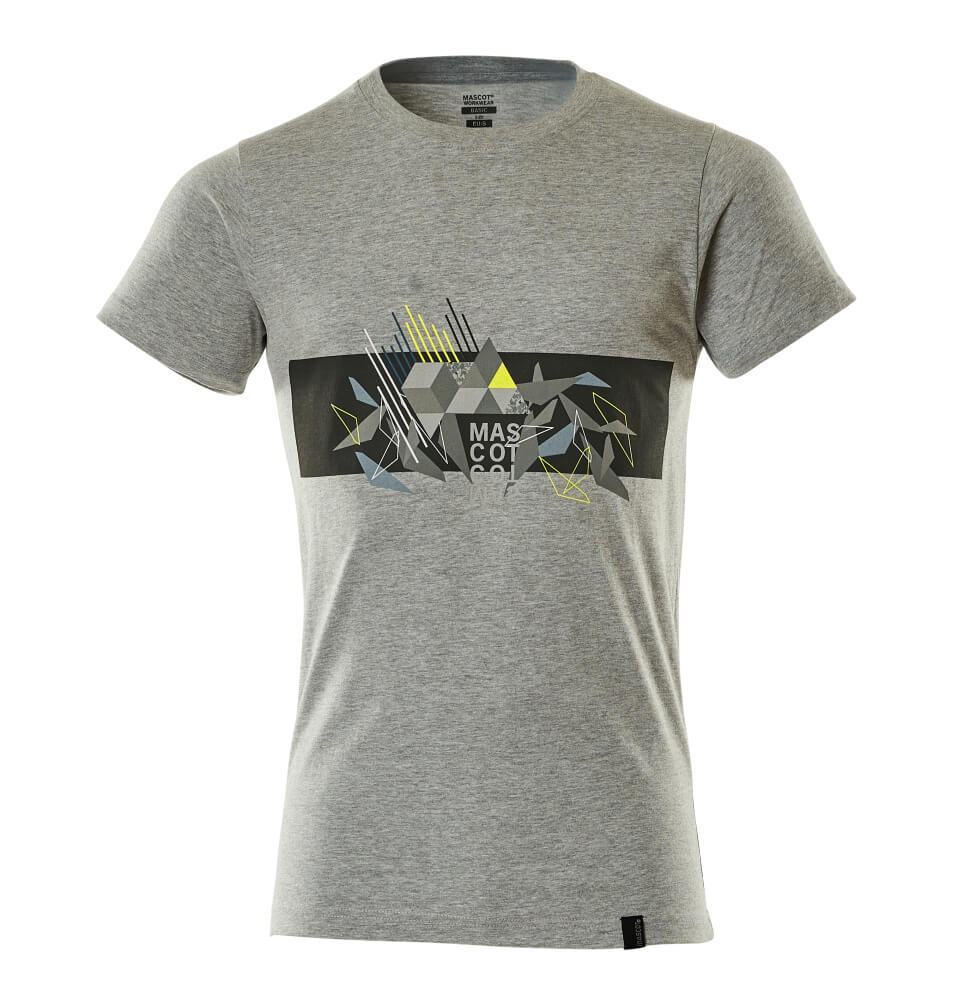 MASCOT T-shirt – Grey-Flecked/Hi-Vis Yellow