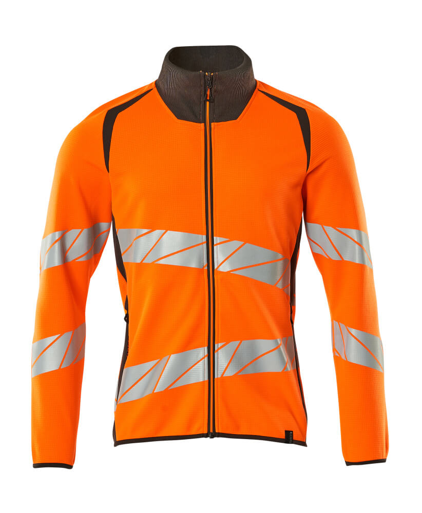 MASCOT Sweatshirt with zipper – Hi-Vis Orange/Dark Anthracite